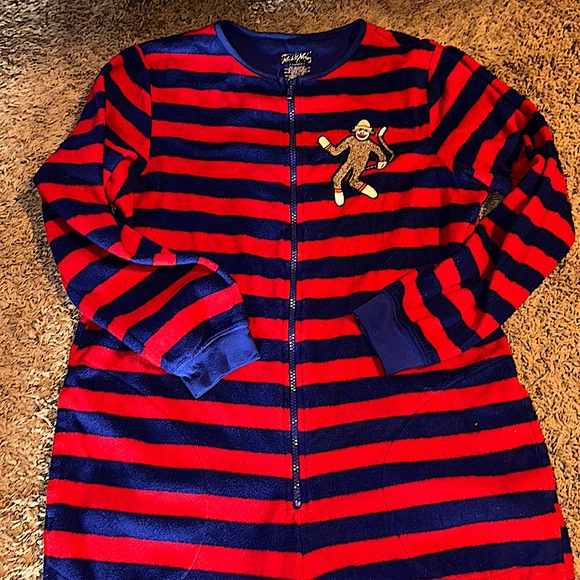 Nick & Nora sock monkey onesie - Picture 2 of 13